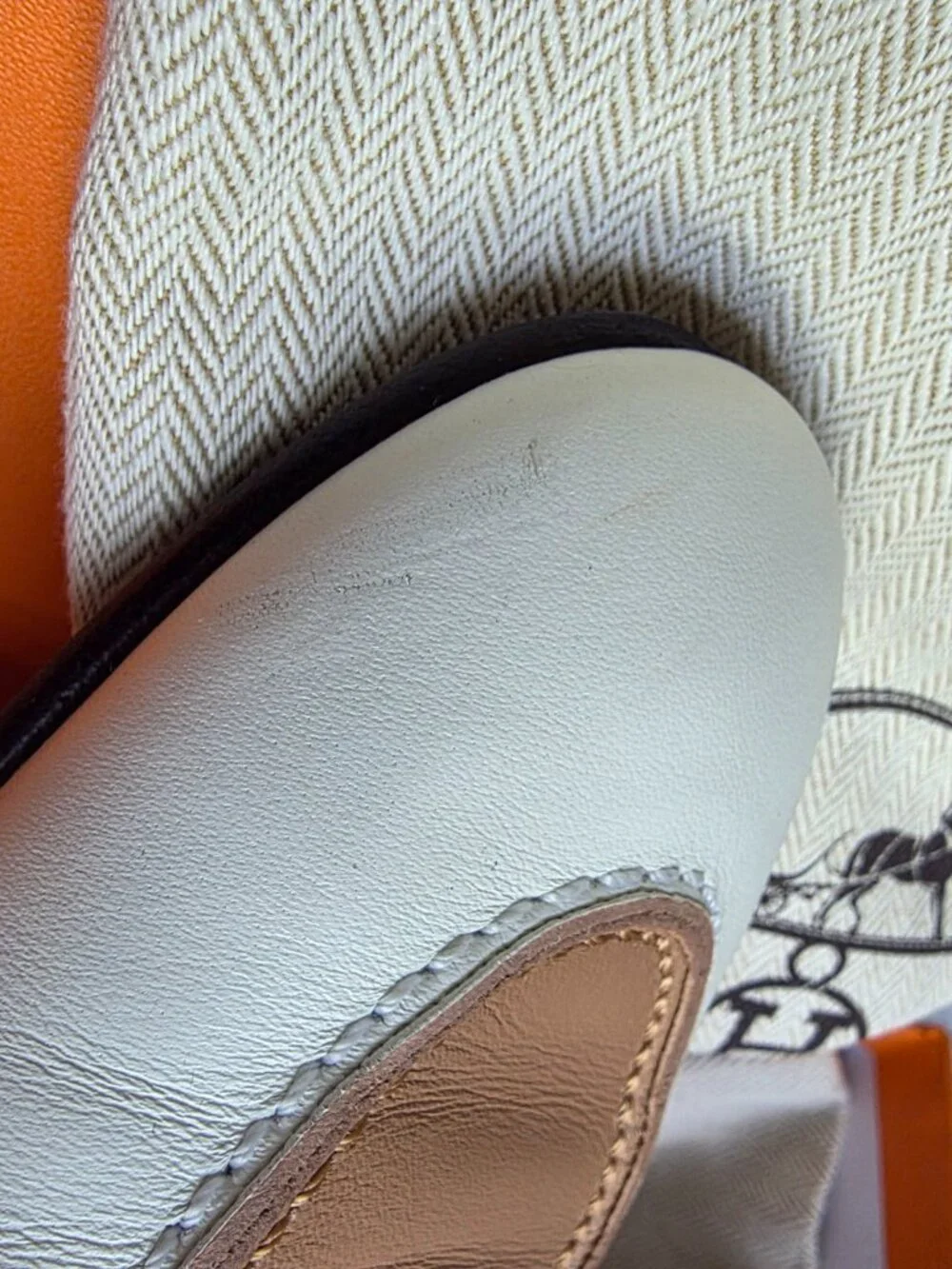 HERMÈS PARIS LEATHER LOAFERS with Gold H Hardware- size 39 pre-owned